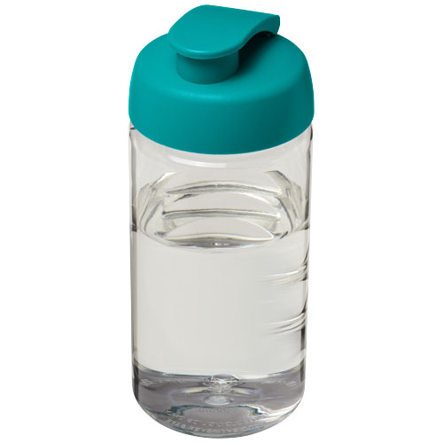 Bouteille de sport 500ml personnalisable H2O Active® Translucide et Bleu aqua